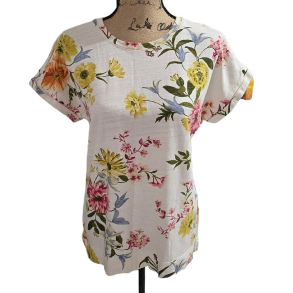 Loft Floral 100%‎ Cotton Comfy Shirt Size Small